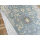 preview thumbnail 11 of 10, Hand Knotted Light Blue Oushak with Wool Oriental Rug (5'11" x 8'10") - 5'11" x 8'10"