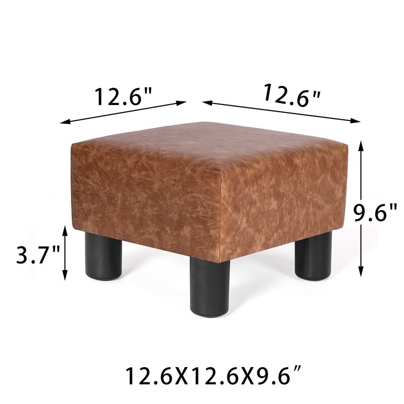 Adeco Footstool Ottoman Faux Leather Foot Rest Stool - On Sale - Bed Bath &  Beyond - 34500871