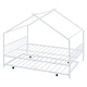 preview thumbnail 20 of 43, Metal Adorable House Full Size House Bed with Twin Size Trundle Bed,Kids and Baby