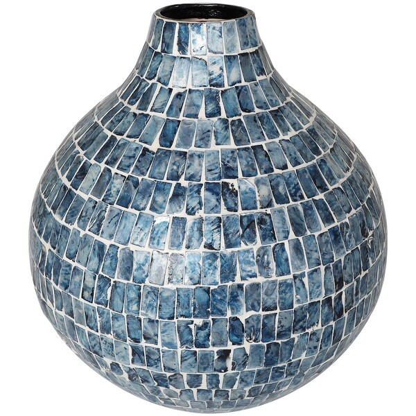 Blue Mother of Pearl Shell Handmade Mosaic Inspired