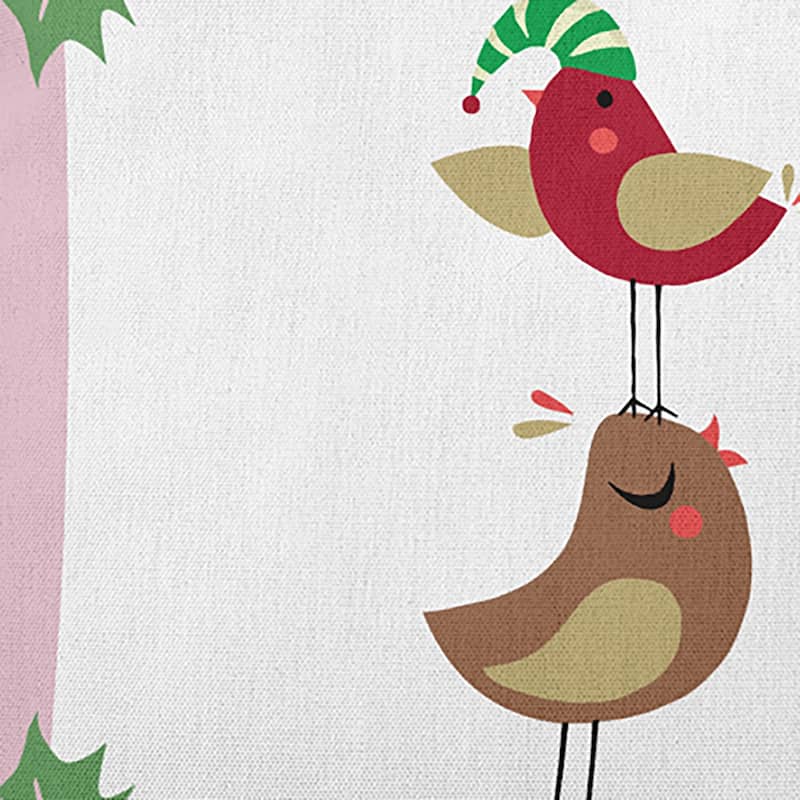 Christmas Birds Accent Pillow