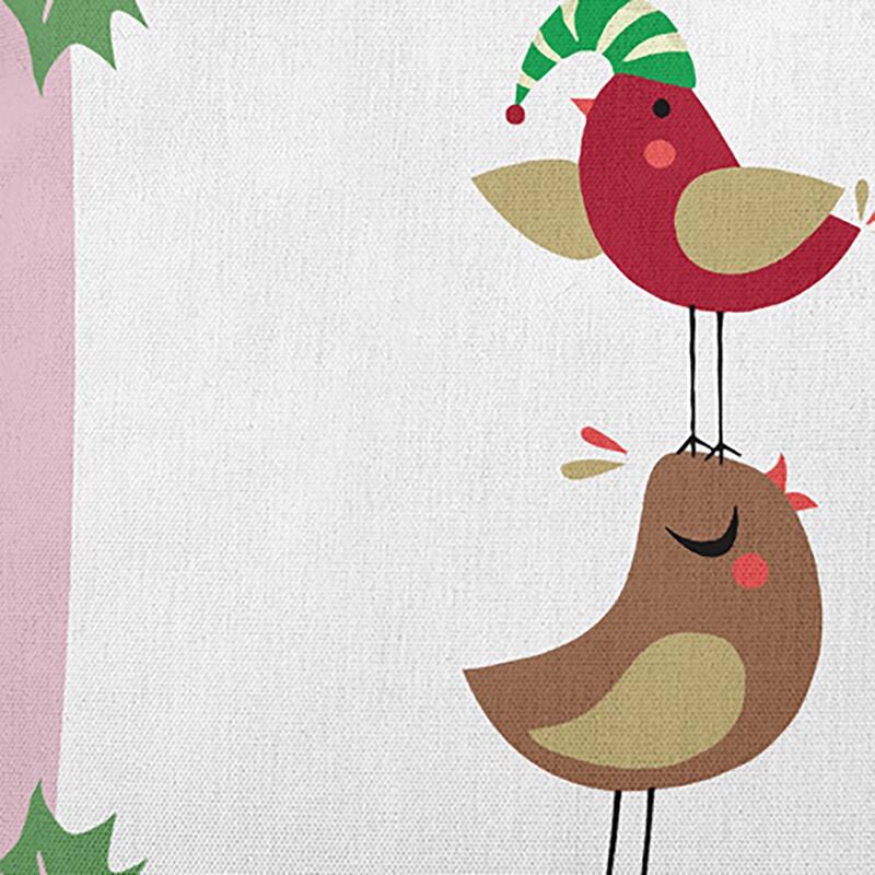 Christmas Birds Indoor/Outdoor Throw Pillow
