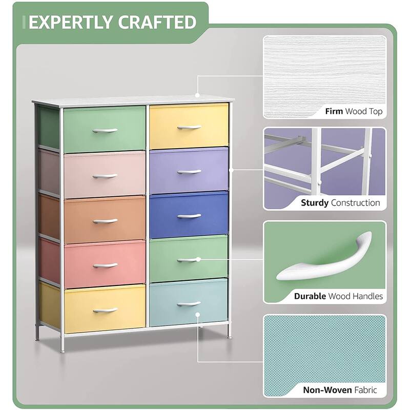 Dressers for Bedroom with 10 Drawers, Chest of Drawers for Bedroom
