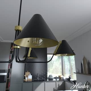 Hunter Grove Isle 5-Light Chandelier, Dining Room, Entry, Mid-Century Modern, Geometric