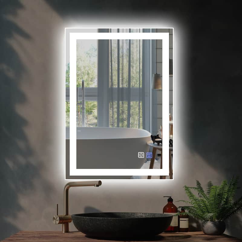 Backlit and Front light Bathroom Wall Led Mirror With Anti-Fog And ...