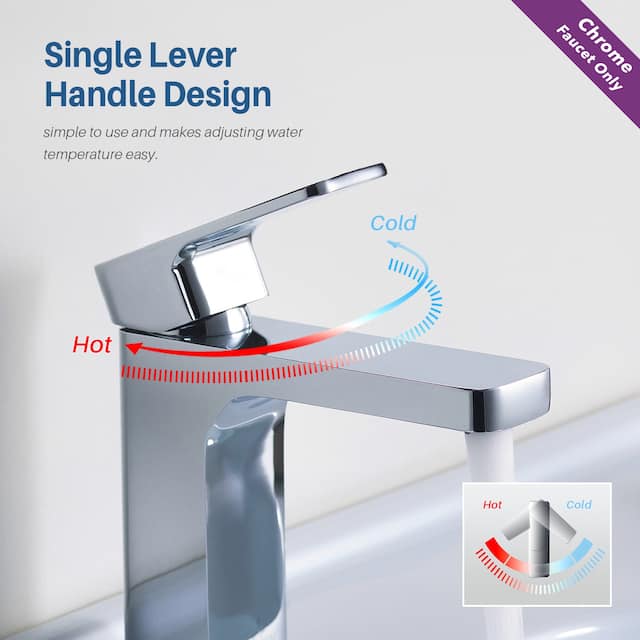 Solid Brass Lead-free Single-handle High Arc Bathroom Faucet