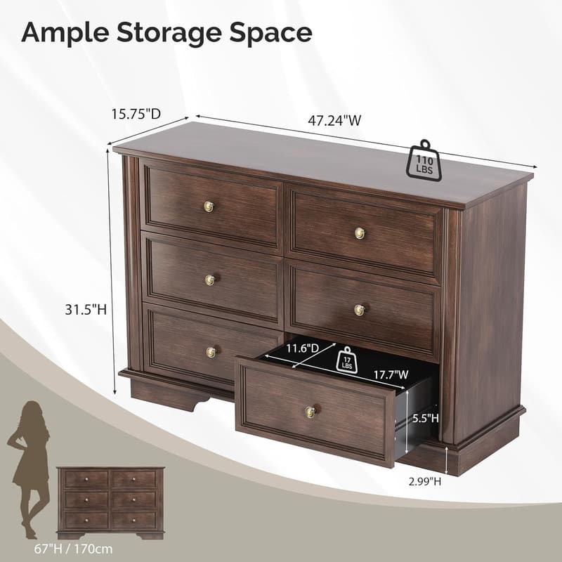 MDF Spray Paint Five-Drawer Cabinet (1Pc)