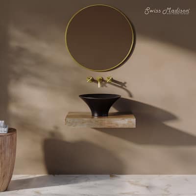 Ivy 16.5" Round Vessel Sink In Matte Black - 16.5