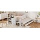 preview thumbnail 15 of 30, 2 Color Twin-size Multifunctional Platform Bed with Built-in Trundle and 3 Drawers
