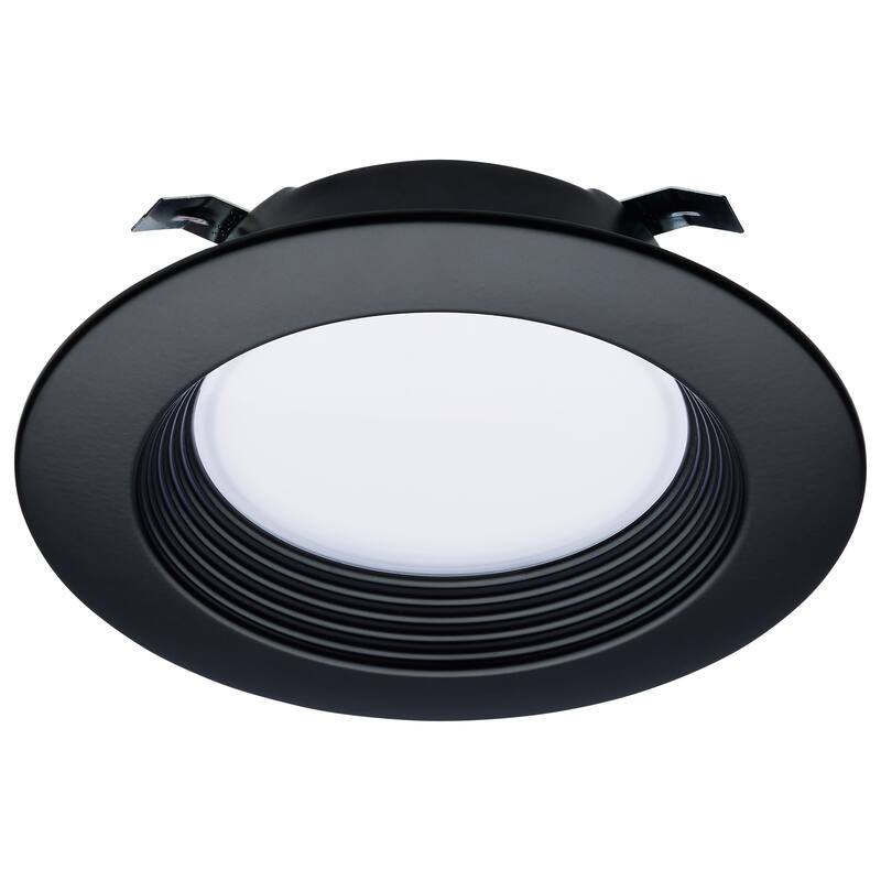 6.7 Watt LED Downlight Retrofit 4 Inch CCT Selectable 120 Volts Black Finish