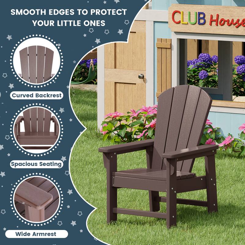 Laguna Kids Outdoor Poly Adirondack Chair (Set of 4)