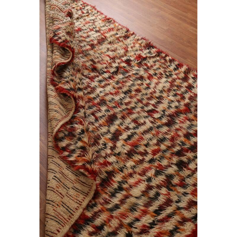Hand Knotted Oriental 100% Wool Carpet Tribal Tribal Beige & Ivories Moroccan Area Rug - 7' 10'' X 5' 4''