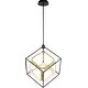 preview thumbnail 1 of 9, Vaxcel Lighting P0413 24" Wide LED Suspension Pendant Matte Black and gold