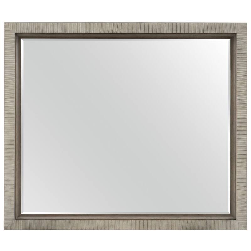 Hooker Furniture Elixir 42" x 36" Rectangular Beveled Rubberwood - Serene Gray Beige