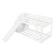 preview thumbnail 6 of 16, Stairway Twin over Twin Floor Bunk Bed with Two Drawers, Slide and Ladder