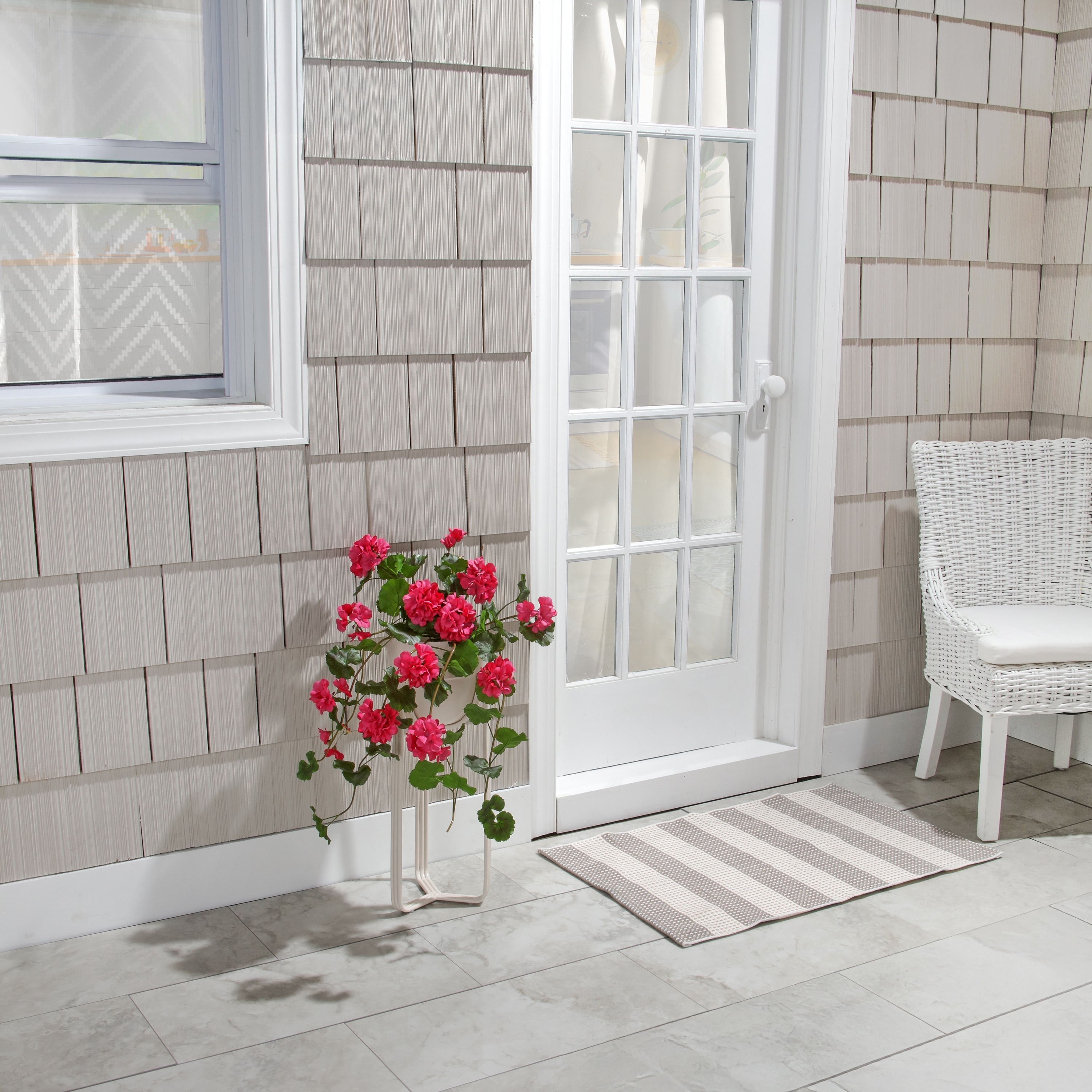 36" Uv Natural Touch Summer Hanging Geranium Plant