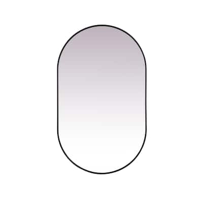 Indigo Home Metal Frame Oval Mirror 36x60 Inch