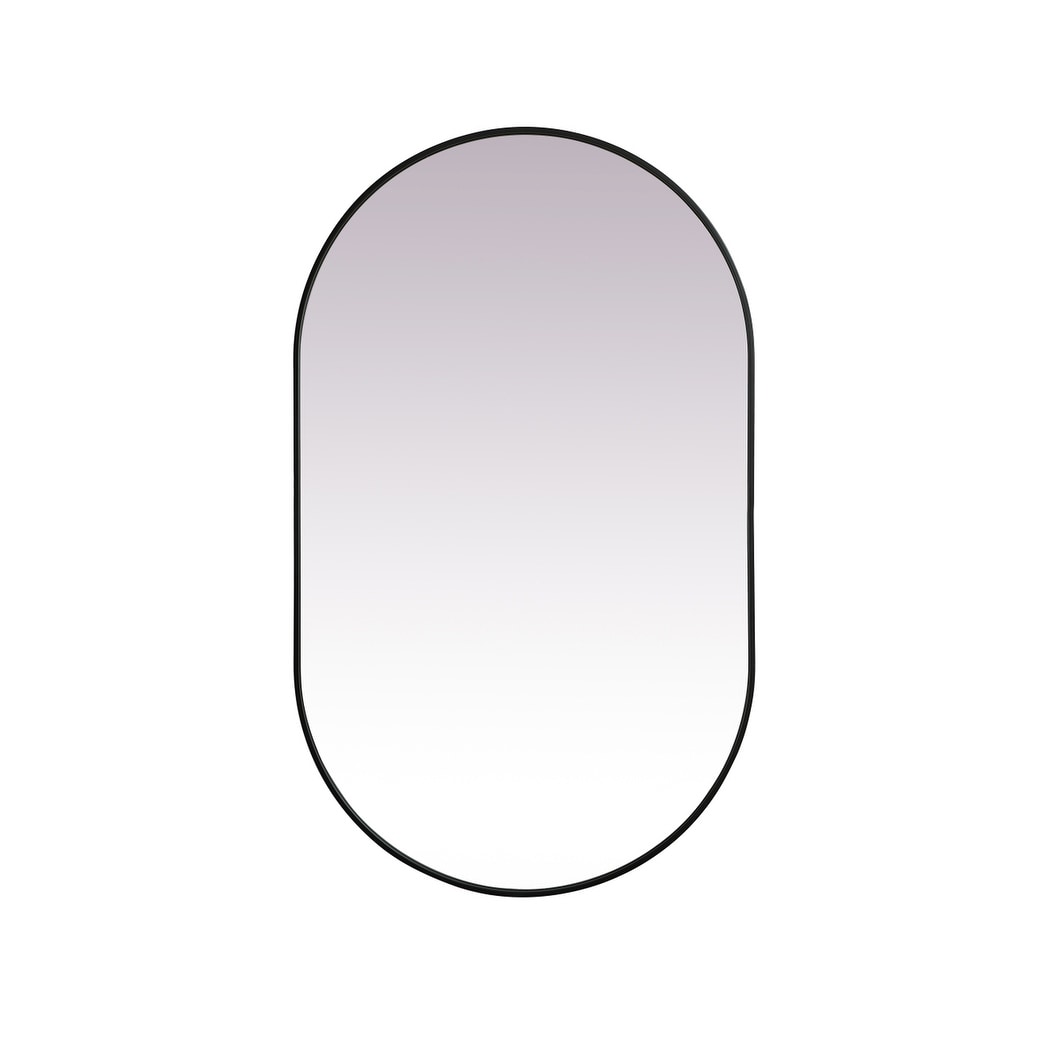 Indigo Home Metal Frame Oval Mirror 36x60 Inch