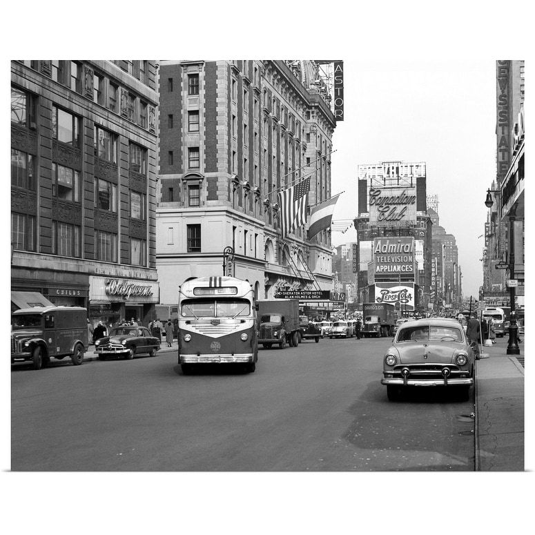 Shop 1950 S New York City Times Square Traffic Poster Print Overstock 21000242