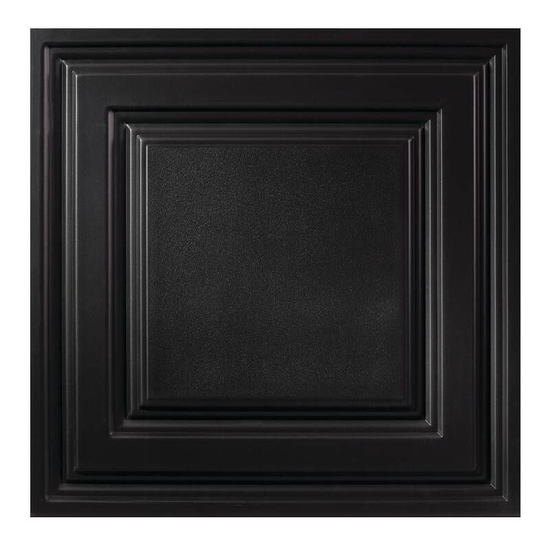 Genesis Icon Relief Black 2 x 2 ft. Lay-in Ceiling Tile - 12in x 12in Sample