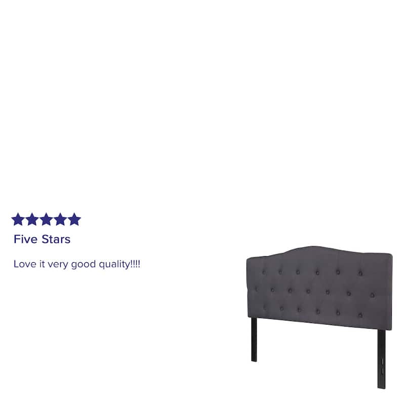 Arched Button Tufted Upholstered Headboard