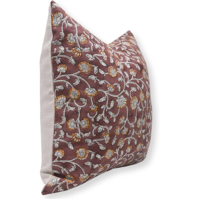 Fabdivine Linen Bohemian Block print pillow Cover