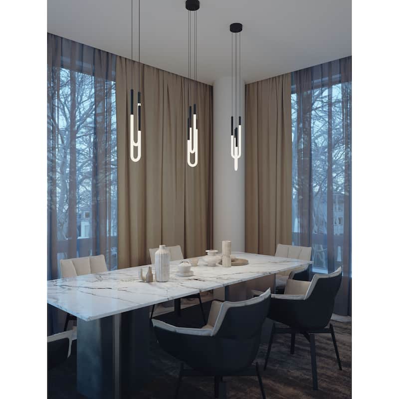 AFX Adel Double LED Pendant - Black
