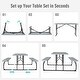preview thumbnail 13 of 23, Indoor and Outdoor Folding Picnic Table Bench Set with Wood-like Texture - 59" x 54" x 28.5"(L X W X H)