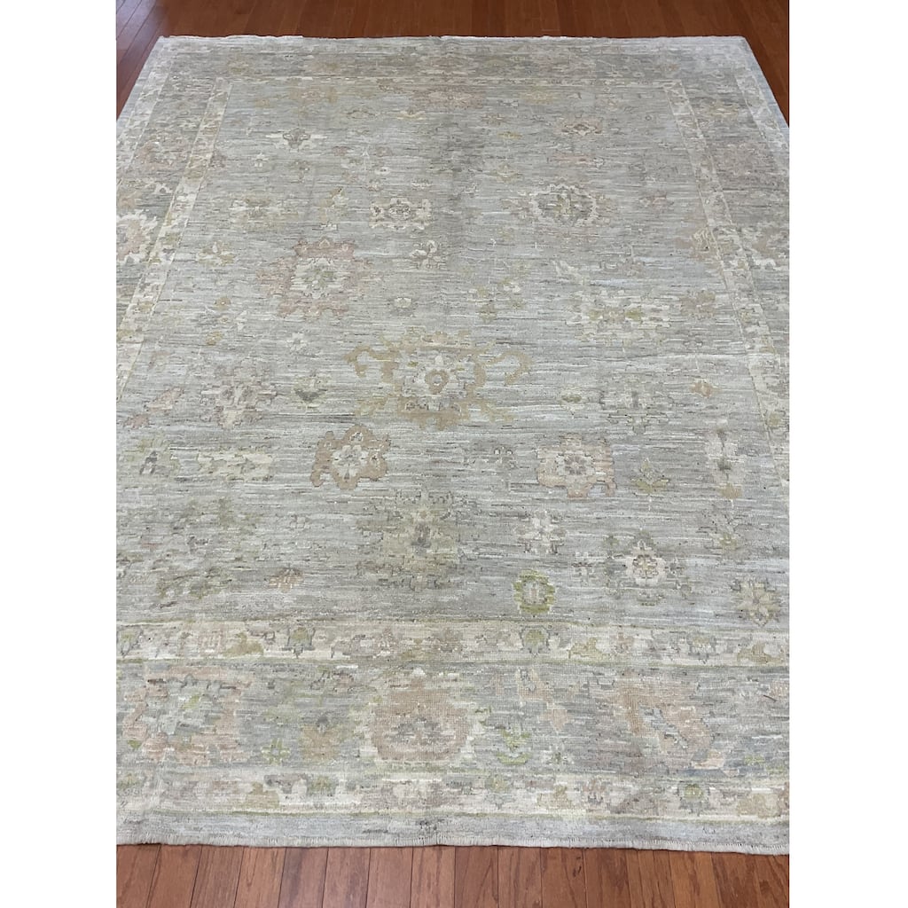 HERAT ORIENTAL Handmade Vegetable Dyed Oushak Wool Rug - 8'3" x 10'1"