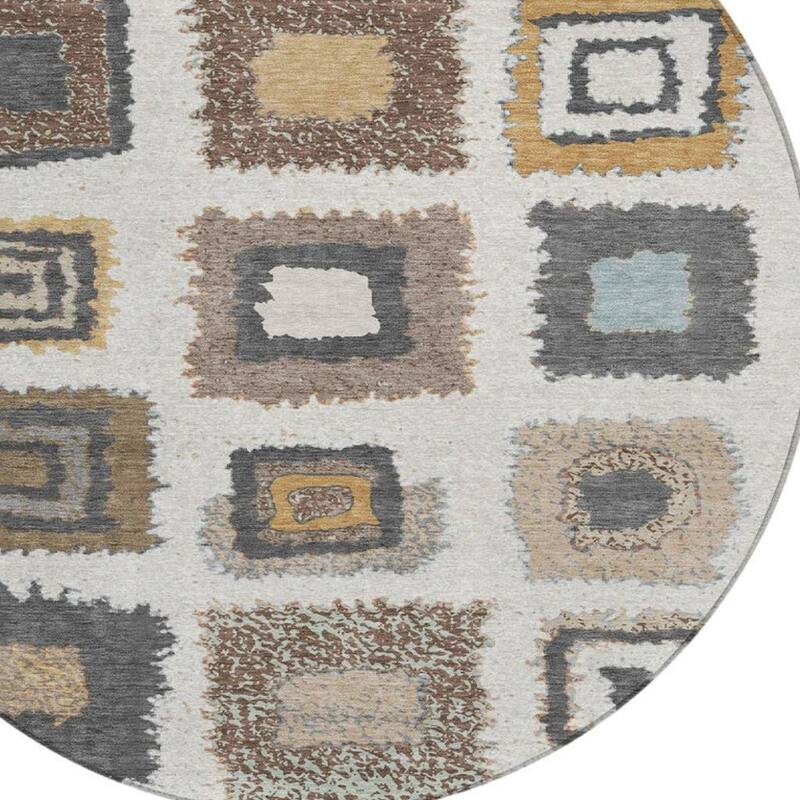 HomeRoots Geometric Transitional Rectangle Outdoor Rug