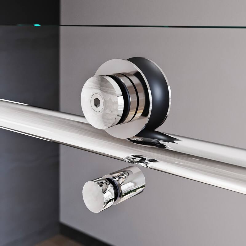 ELEGANT 60 x 72 Frameless Sliding Shower Door Stainless Steel