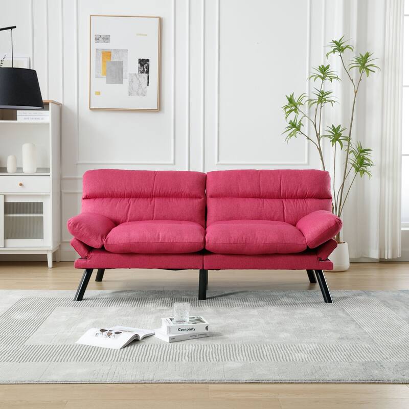 Thick cushion sofa, sofa bed, sleeper sofa with metal feet
