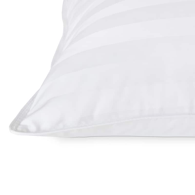 Extra-soft Damask Cotton/White Down Stomach Sleeper Pillow