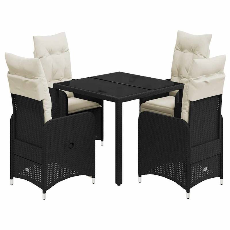 vidaXL Bistro Set Black - 21.5 x 23.0 x 36.2