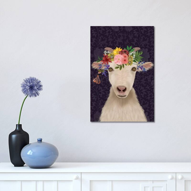 iCanvas "Goat Bohemian 1" by Fab Funky Canvas Print - 18x12x1.5