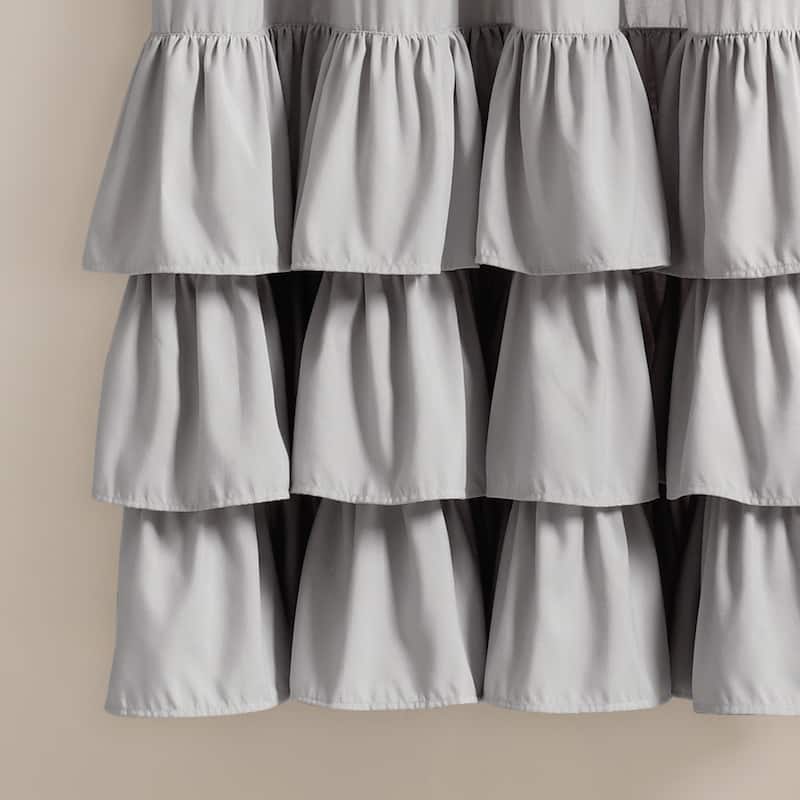 Lush Decor Allison Ruffle Window Curtain Panel Pair