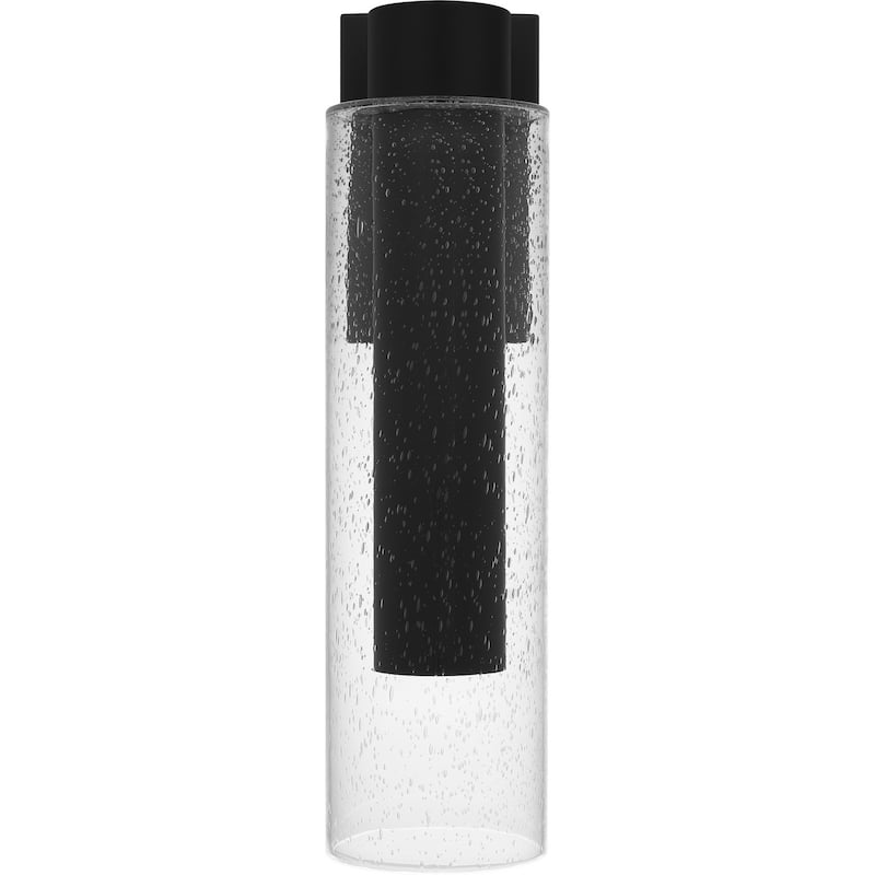 Matte Black LED Outdoor Wall Lantern from the Sawyer Collection