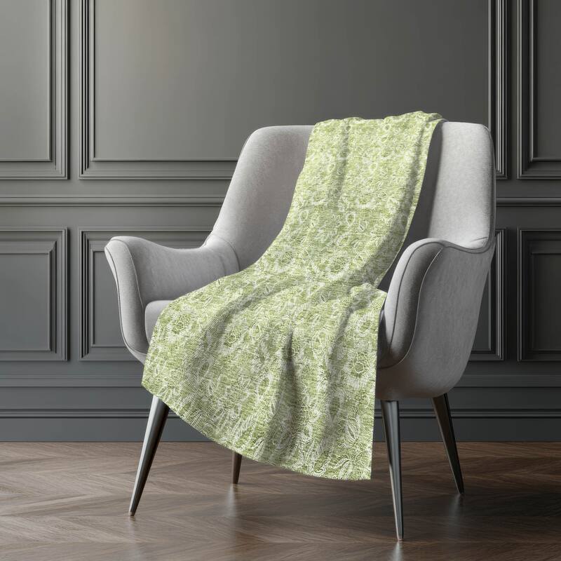 Premium Machine Washable Floral Sherpa Throw Blanket