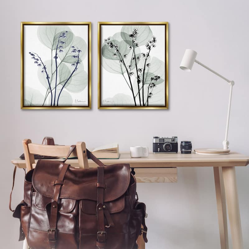 Stupell Future Dusk Opaque Herbs Framed Floater Canvas Wall Art Design By Albert Koetsier (Set of 2)