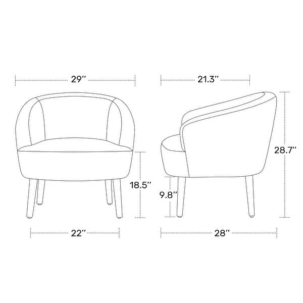 Bayville Sherpa Polyester Upholstered Barrel Chair - Faux Shearling