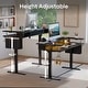 preview thumbnail 15 of 21, Electric Standing Desk Height Adjustable Computer Desk with Storage and Monitor Stand