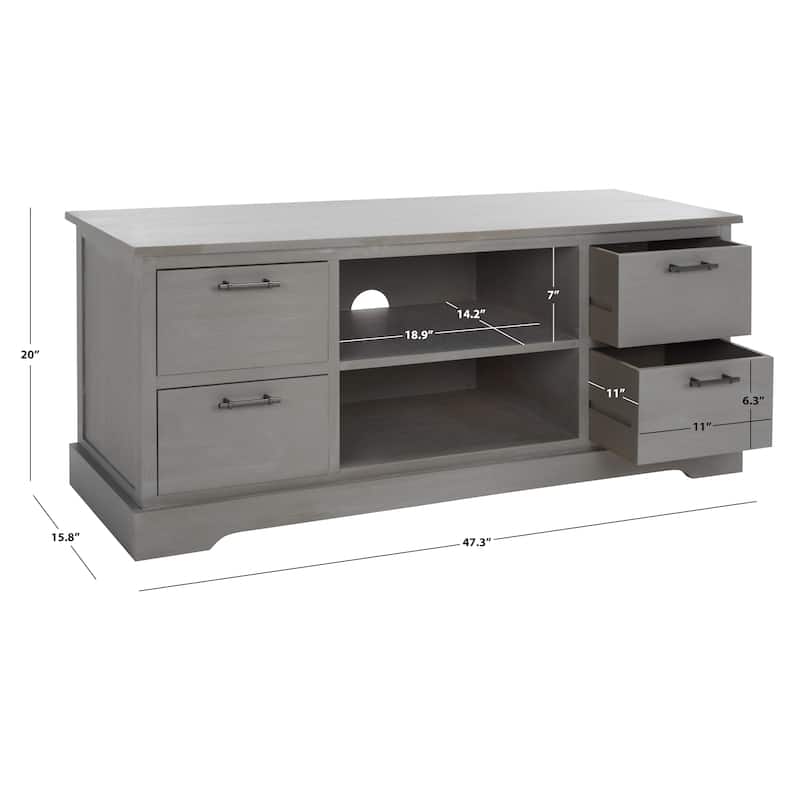 SAFAVIEH Filbert 4-Drawer TV Media Stand (50-inch Flat Screen TV) - 47" W x 16" D x 20" H