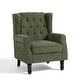 preview thumbnail 35 of 76, Button-Tufted Accent Chair Wingback Armchair - 38"H