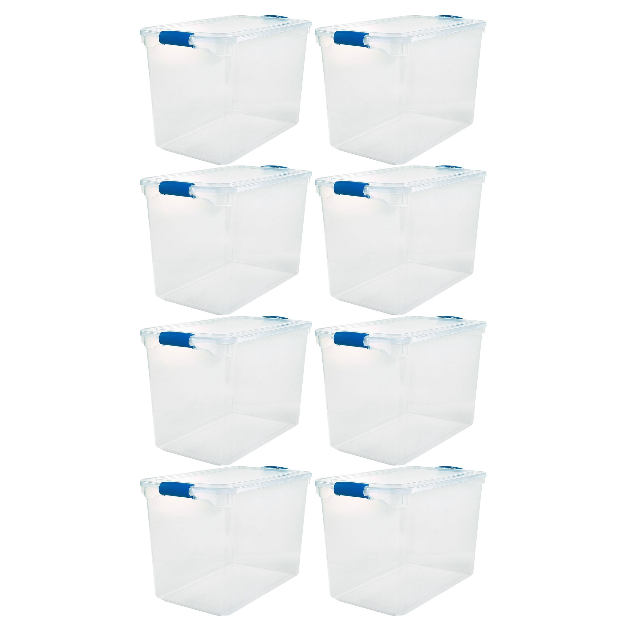 Homz 112 Qt Latching Holiday Plastic Storage Container Tote Box