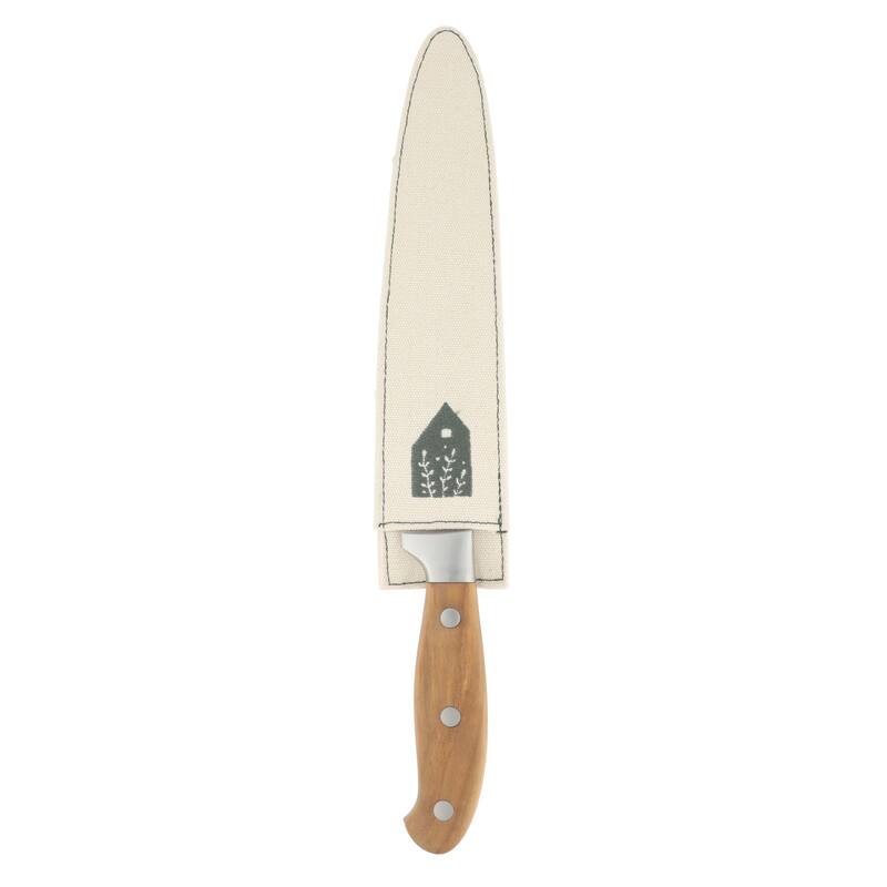 Bloomhouse 8 Inch German Steel Slicer Knife W/ Italian Olive Wood Forged Handle