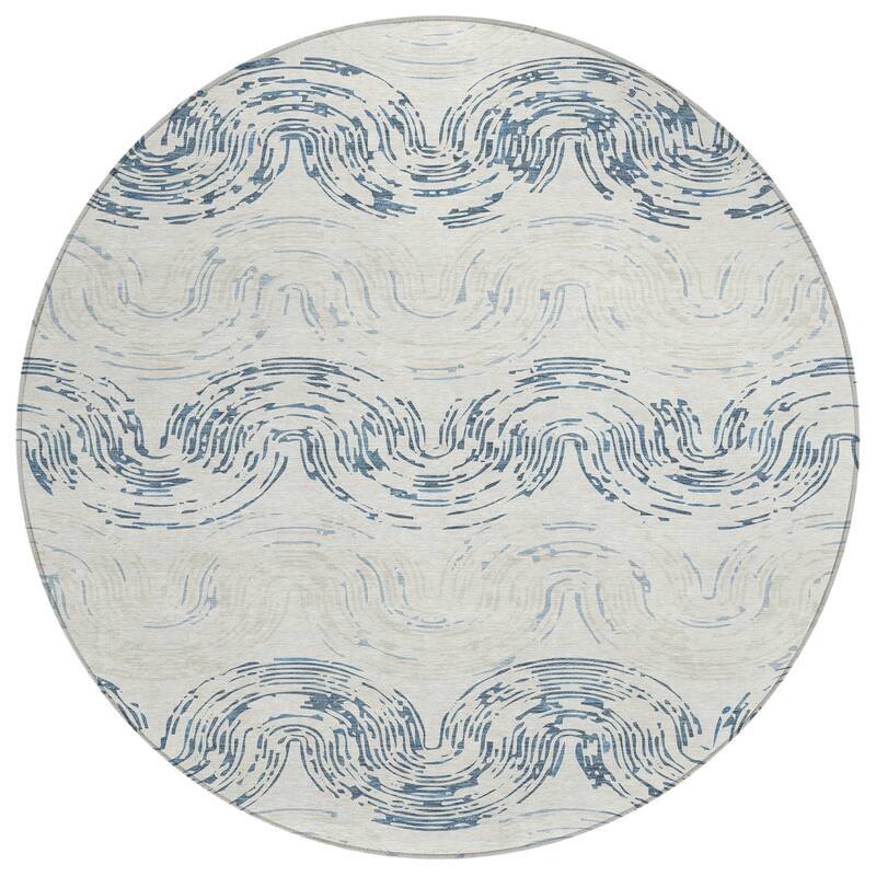 Machine Washable Indoor/ Outdoor Modern Ari Chantille Rug