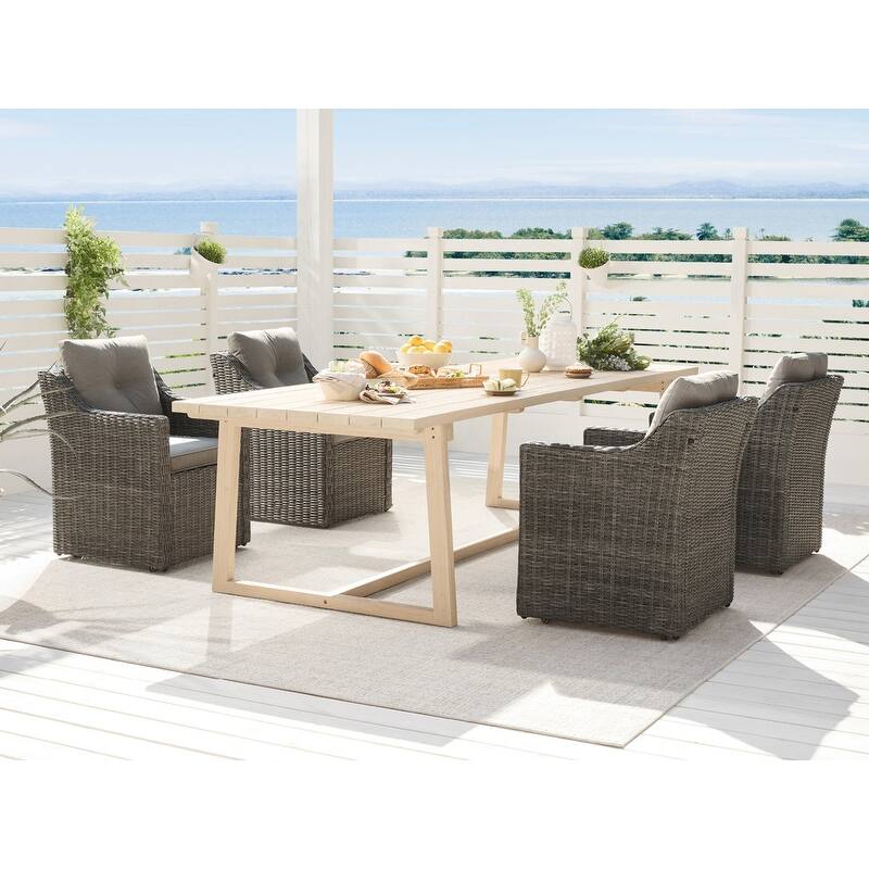 Murphy Outdoor Armchair Set Patio Furniture Set with Casters
