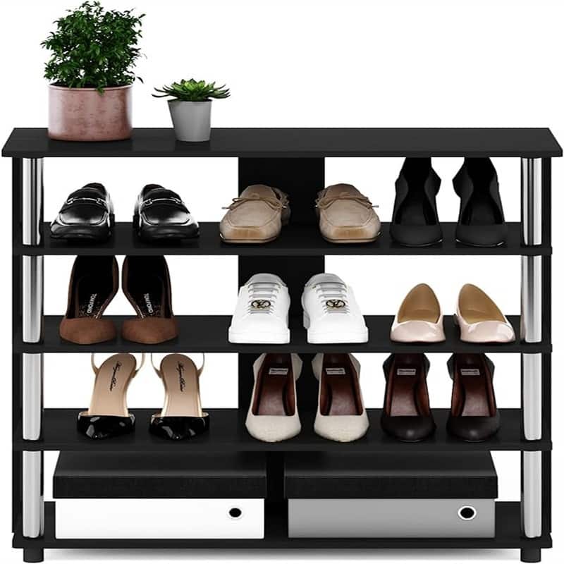 Turn-N-Tube 5 Tier Wide Shoe Rack - 29.45"D x 31.5"W x 11.8"H