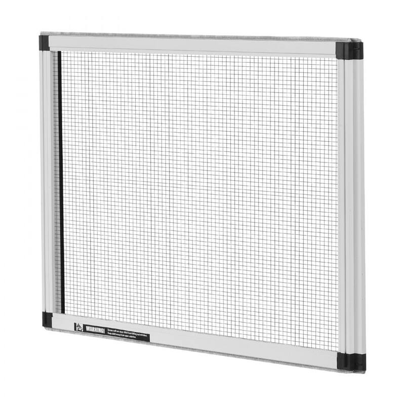 2 Pieces Expandable Window Screens White Adjustable Aluminum Frame High Transparency Mesh - 40” x 15” x 0.7”