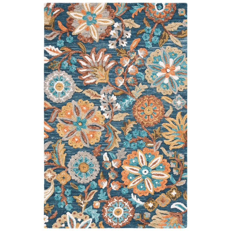 SAFAVIEH Handmade Blossom Liselore French Country Wool Rug